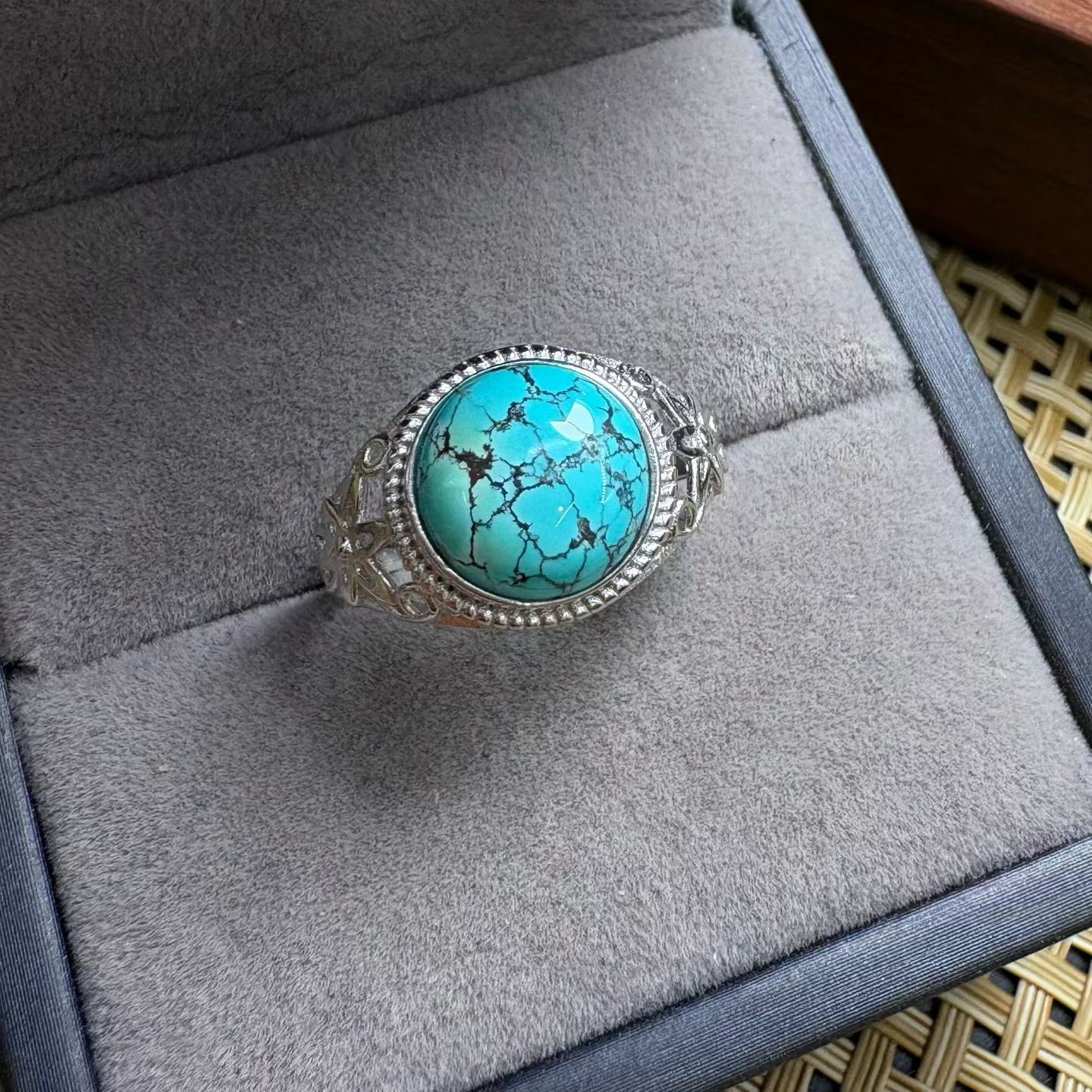 Turquoise Stone Ring - 1 pieza de anillo de turquesa