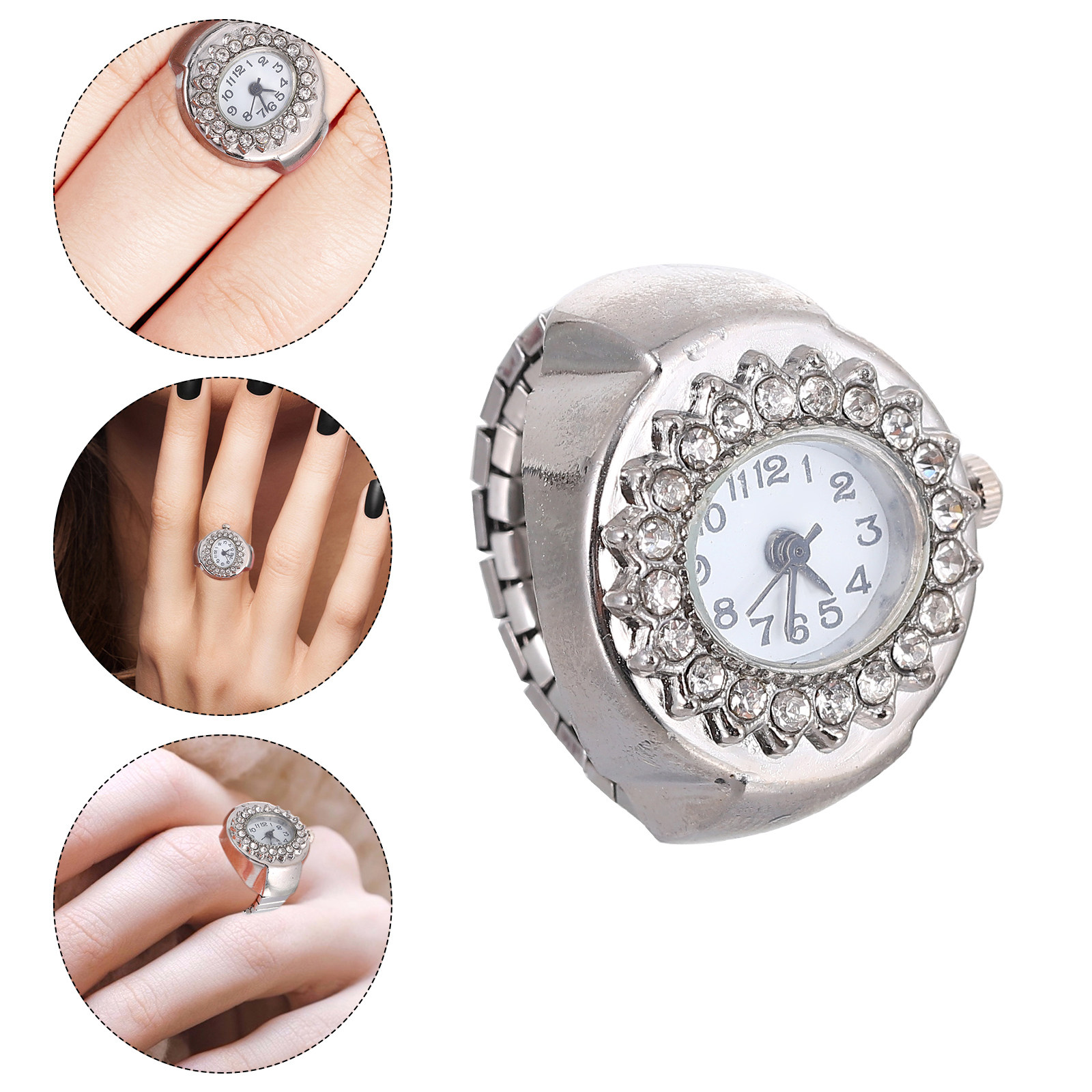 Unique Jewelry Watches - Anillo de dedo con diseño de