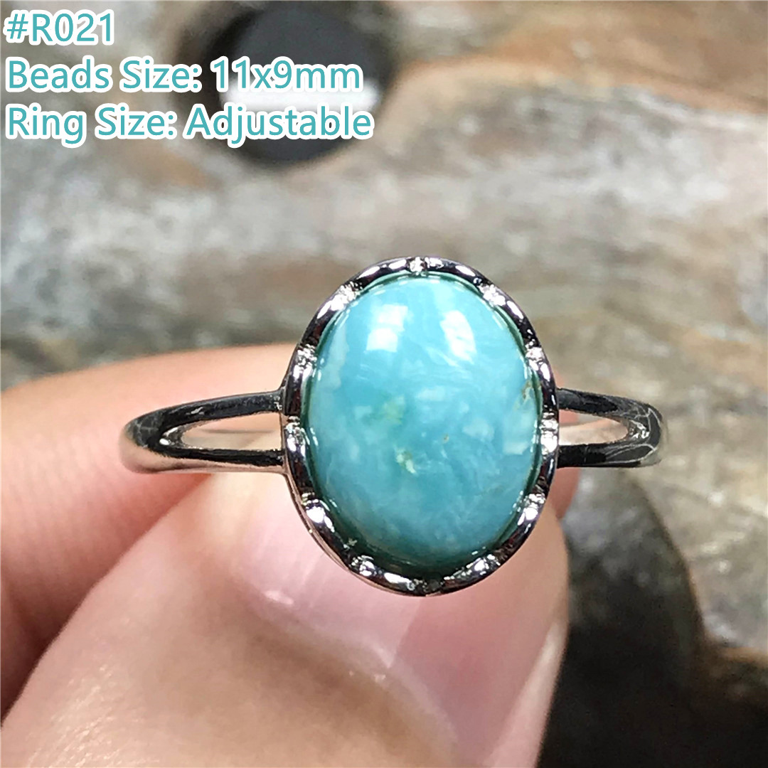 Turquoise Stone Ring - Anillo de turquesa Natural superior, joyería