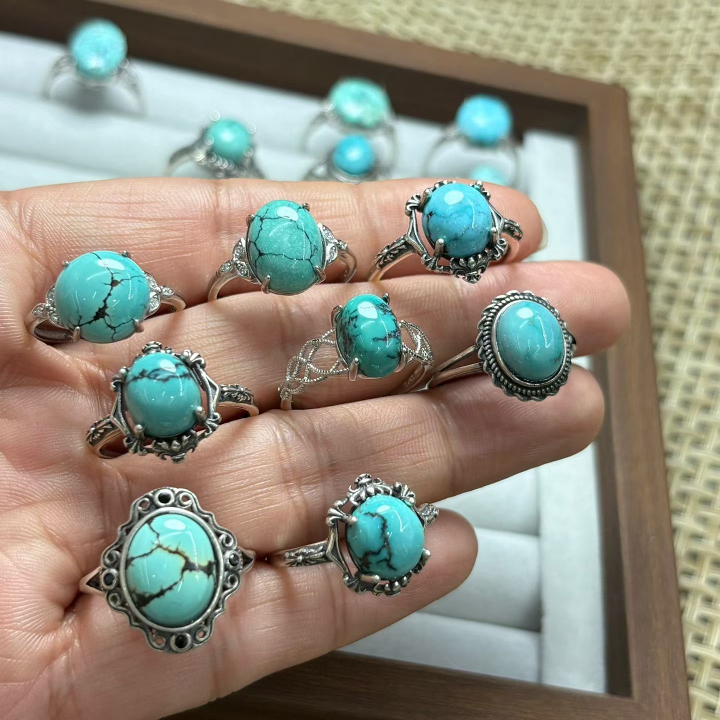 1 pieza de anillo de turquesa  - Turquoise Stone Ring reseña y precio