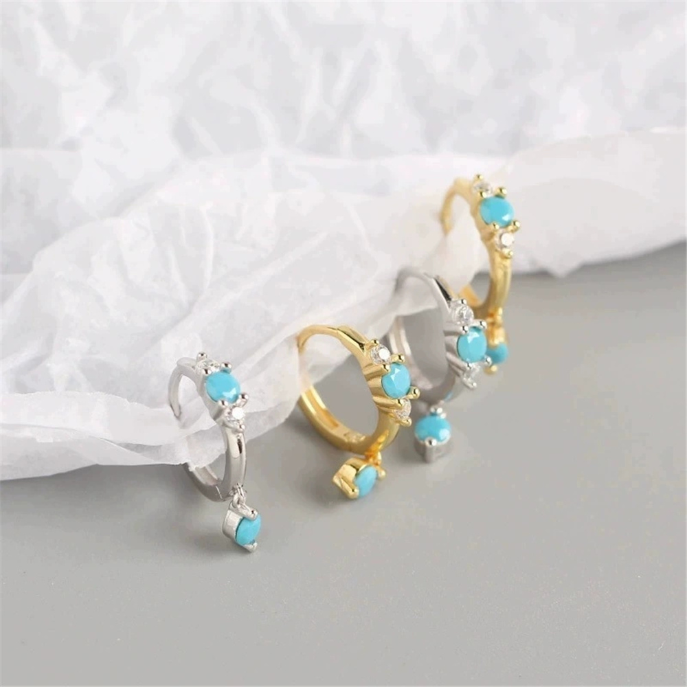 Pendientes de aro redondos con - Turquoise Stone Ring reseña y precio
