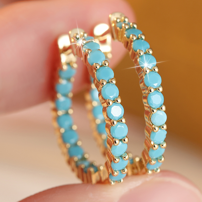 Aros Étnicos con Incrustacione - Turquoise Stone Ring reseña y precio