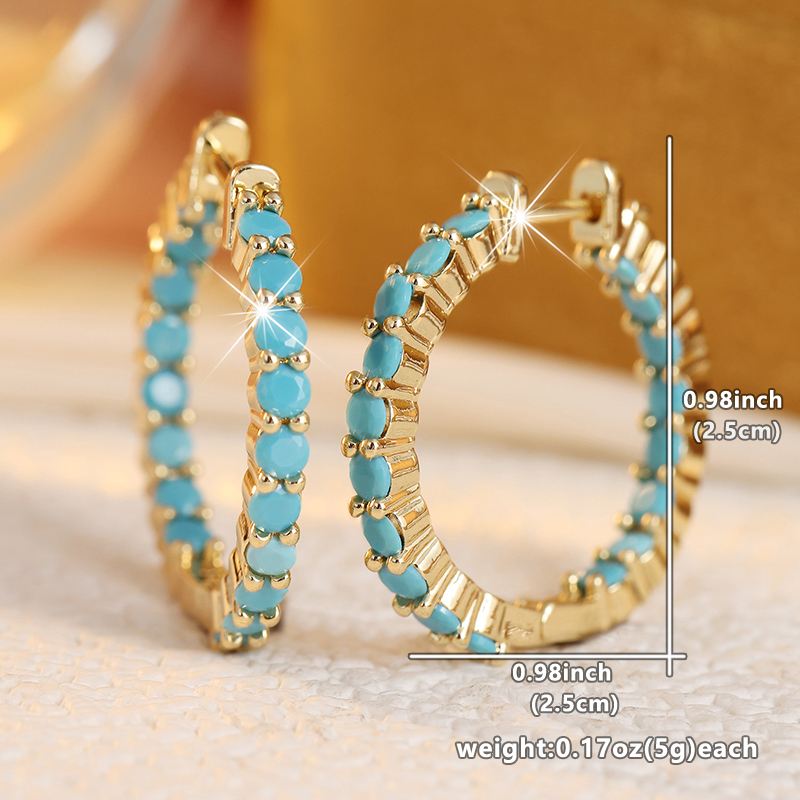 Aros Étnicos con Incrustacione - Turquoise Stone Ring reseña y precio