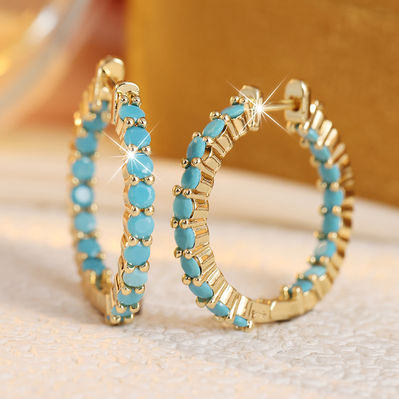 Aros Étnicos con Incrustacione - Turquoise Stone Ring reseña y precio