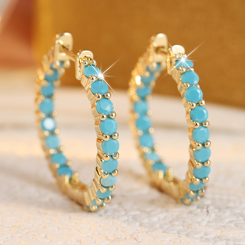 Aros Étnicos con Incrustacione - Turquoise Stone Ring reseña y precio
