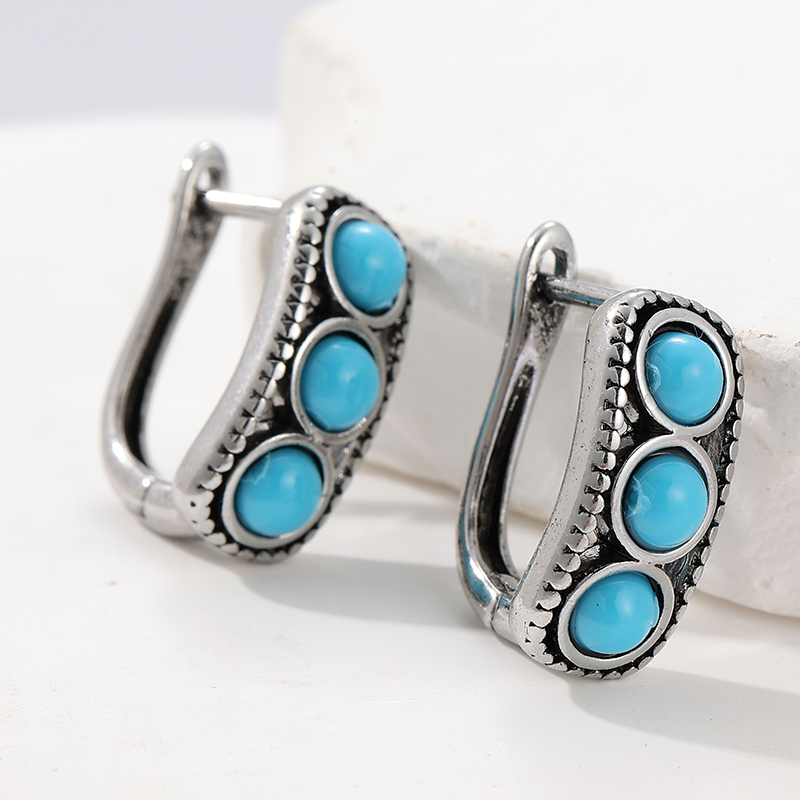 Pendientes de aro de imitación - Turquoise Stone Ring reseña y precio