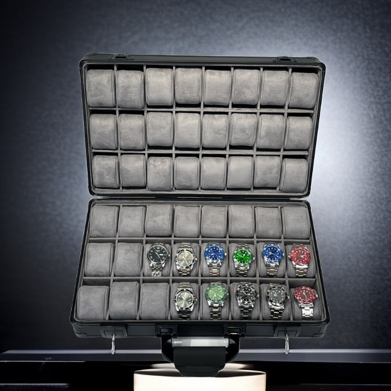 Caja de reloj verde de alumini - Jewelry Rolex Watches reseña y precio
