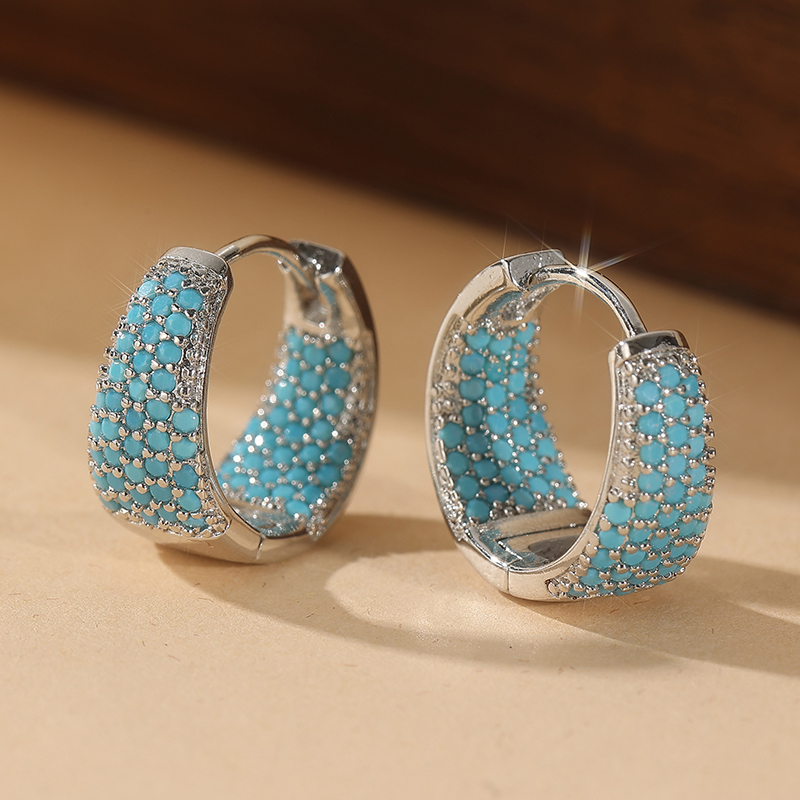 Pendientes de aro de color dor - Turquoise Stone Ring reseña y precio