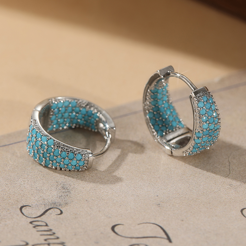 Pendientes de aro de color dor - Turquoise Stone Ring reseña y precio