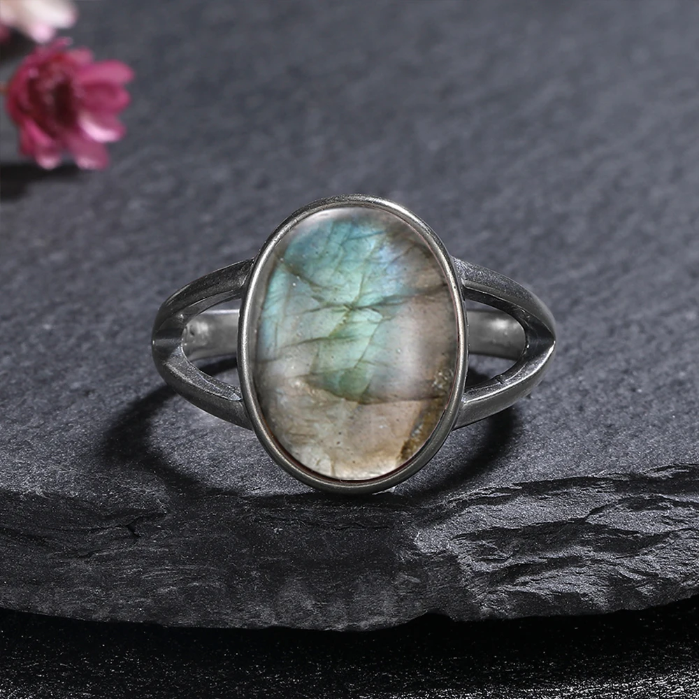 Anillos de plata S925 grandes  - Turquoise Stone Ring reseña y precio