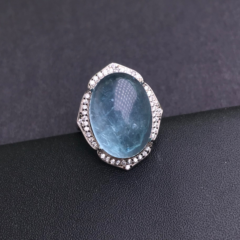 CSJ, anillos de Aguamarina Nat - Turquoise Stone Ring reseña y precio