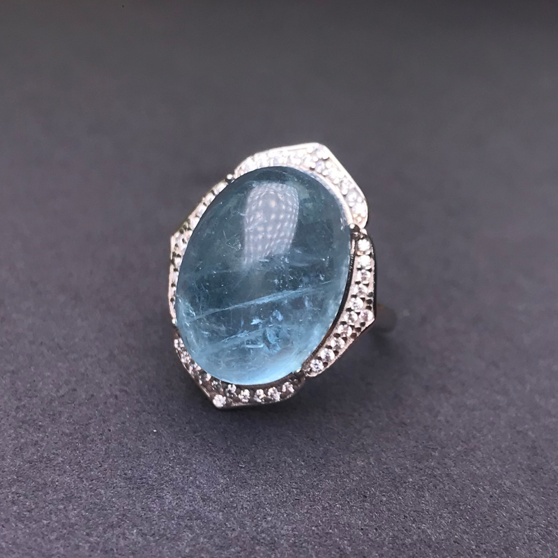 CSJ, anillos de Aguamarina Nat - Turquoise Stone Ring reseña y precio